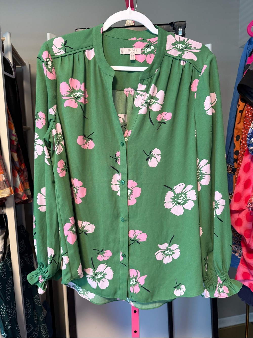 Hobbs Sutton Floral Blouse Size 10 | Euc | $105 Retail — image 3 of 6